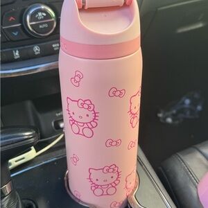 Hello Kitty Pink Stainless Kids Water Bottle - Cute Bow Design